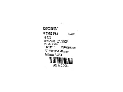 Label Image 125ug (Digoxin 0.125mg(west Ward))